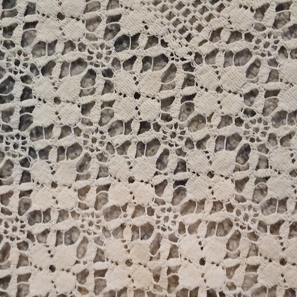 Tablecloth vintage Lace Ocre 60 × 60 square Thanksgiving - Picture 9 of 13